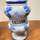 Set of 2 earthenware apothecary pots