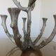 Brutalist candlestick sculpture massive aluminum tree 70s