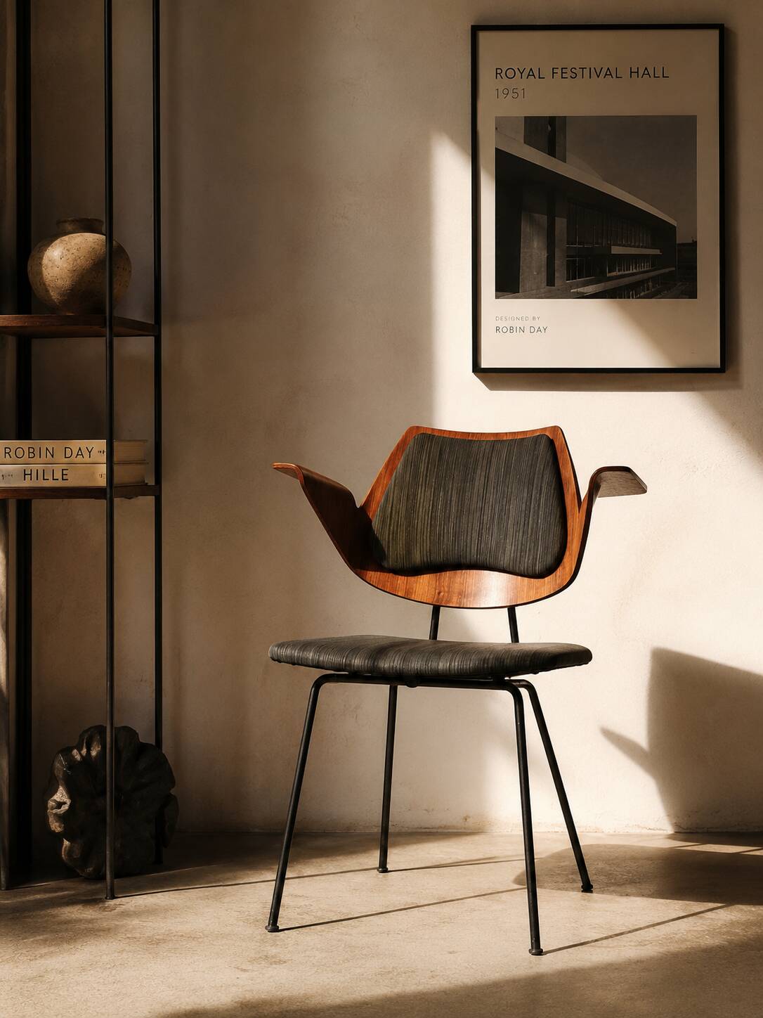 Rare Robin Day armchair for Hille, United Kingdom, circa 1951–1953