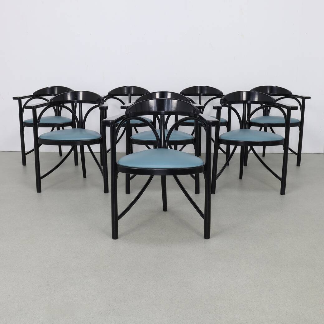 8x Dining Chair Model 81 by Thonet, 1980s