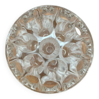 Pique-fleurs 19 trous en verre vintage