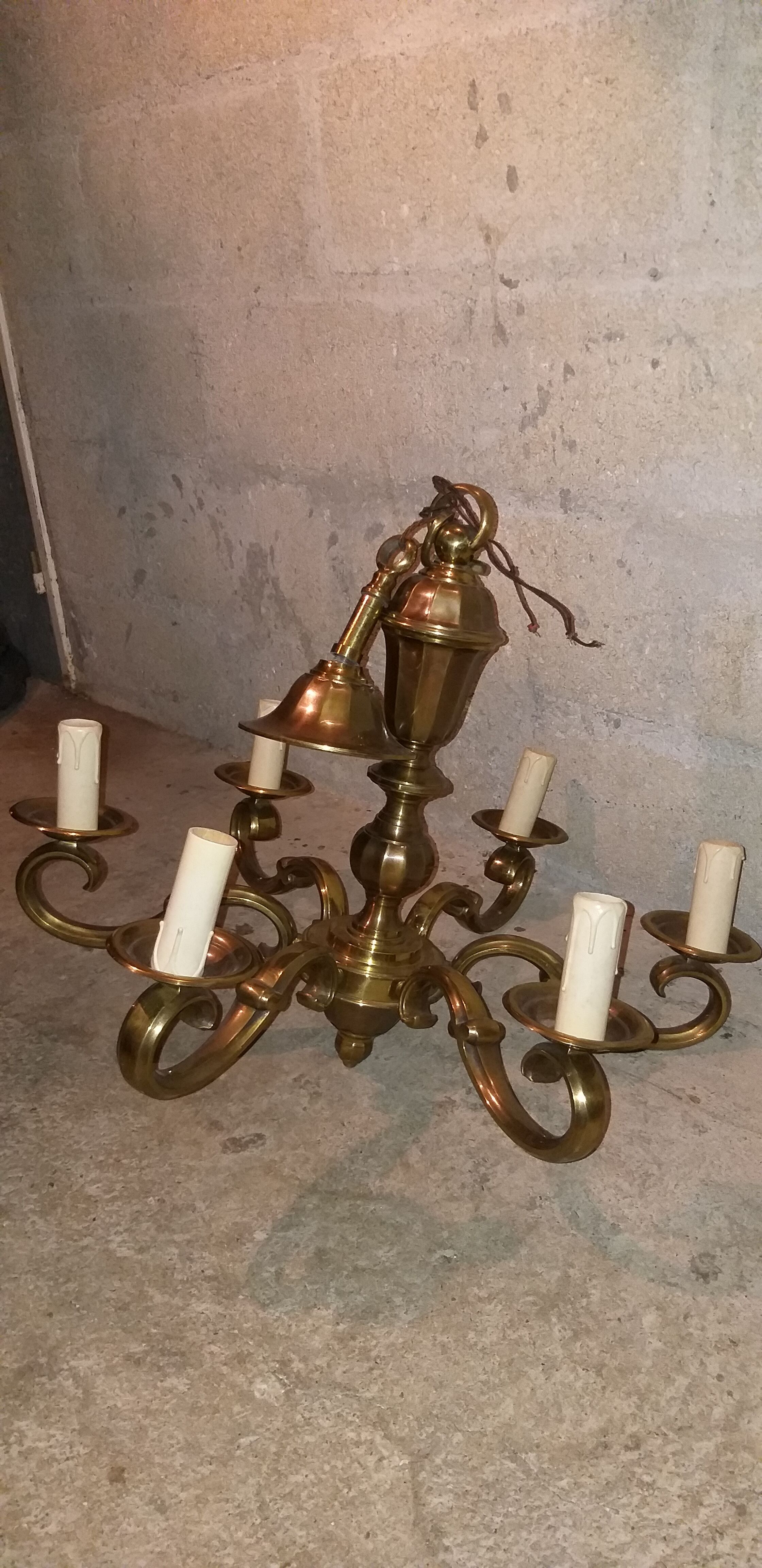 Bronze chandelier regency luminaires Petitot