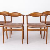 Set of 4 Erik Kirkegaard Chairs Model 49, Danish Mid Century 1960s Teak