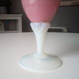 Vintage pink opaline vase