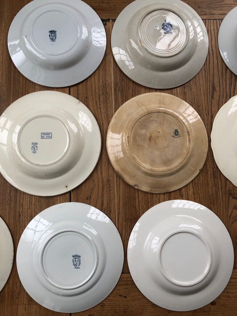 Lot 14 mismatched plates Iron Land