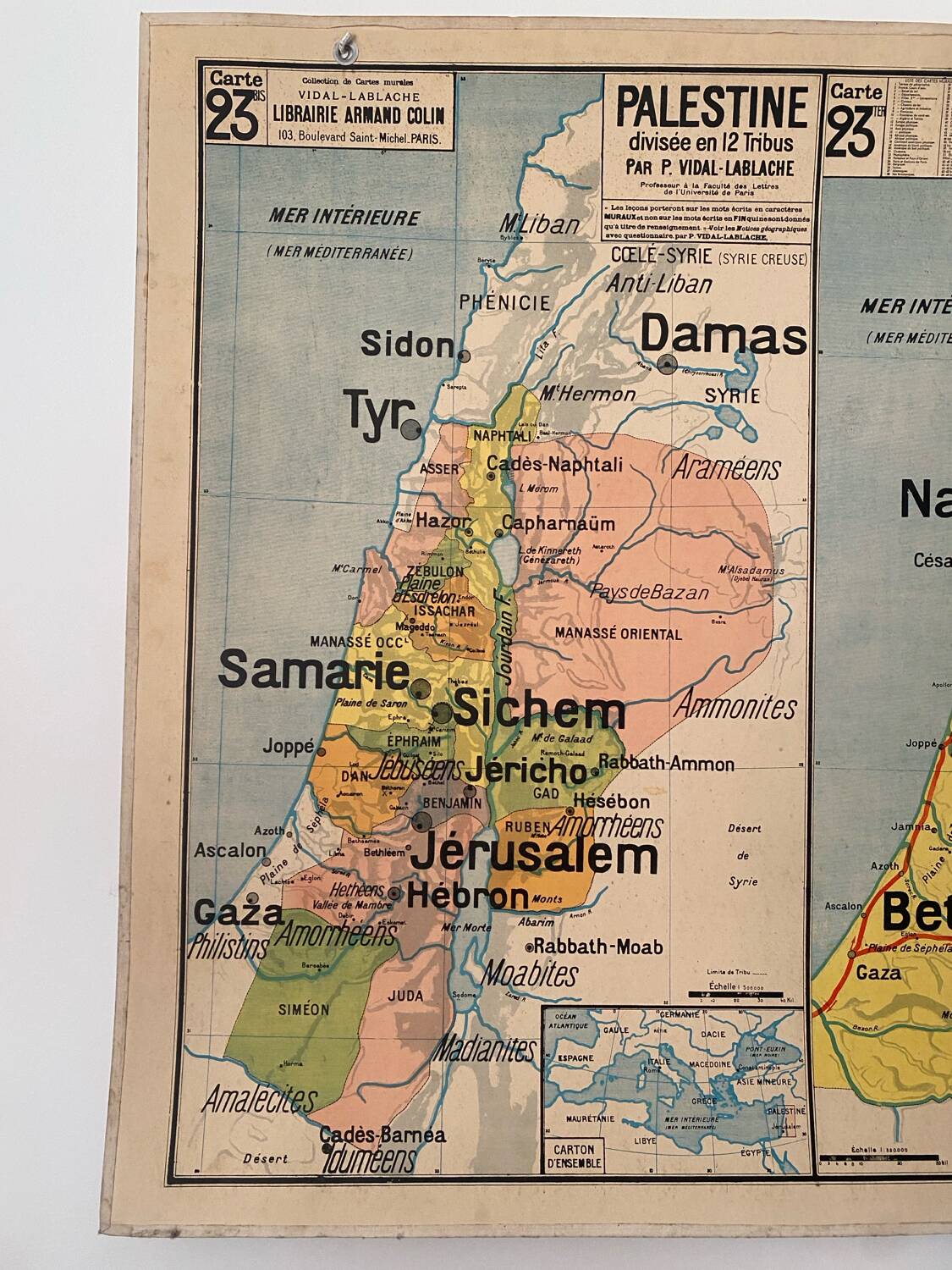 School map Vidal-Lablache No. 23 Palestine COLLECTOR