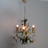 Hanging lamp in metal.3 lights. Vintage 1960s