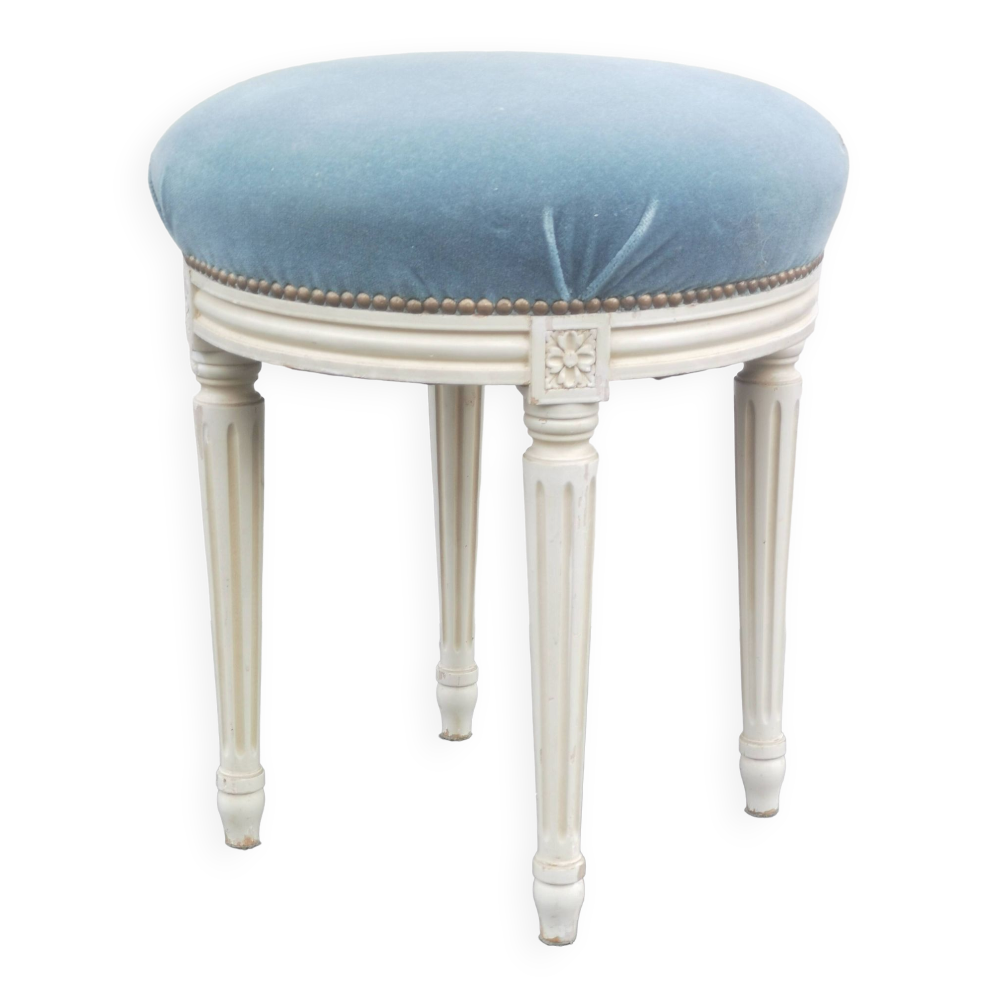 “Louis xvi” style upholstered stool
