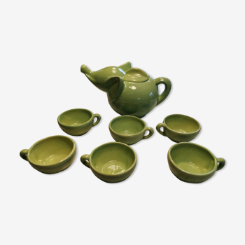 Craft ceramic tea service animal decoration