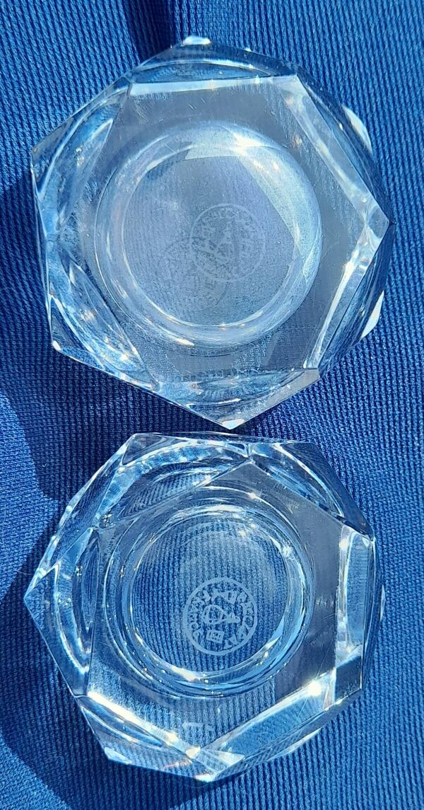 Salerons en cristal estampillés Baccarat France