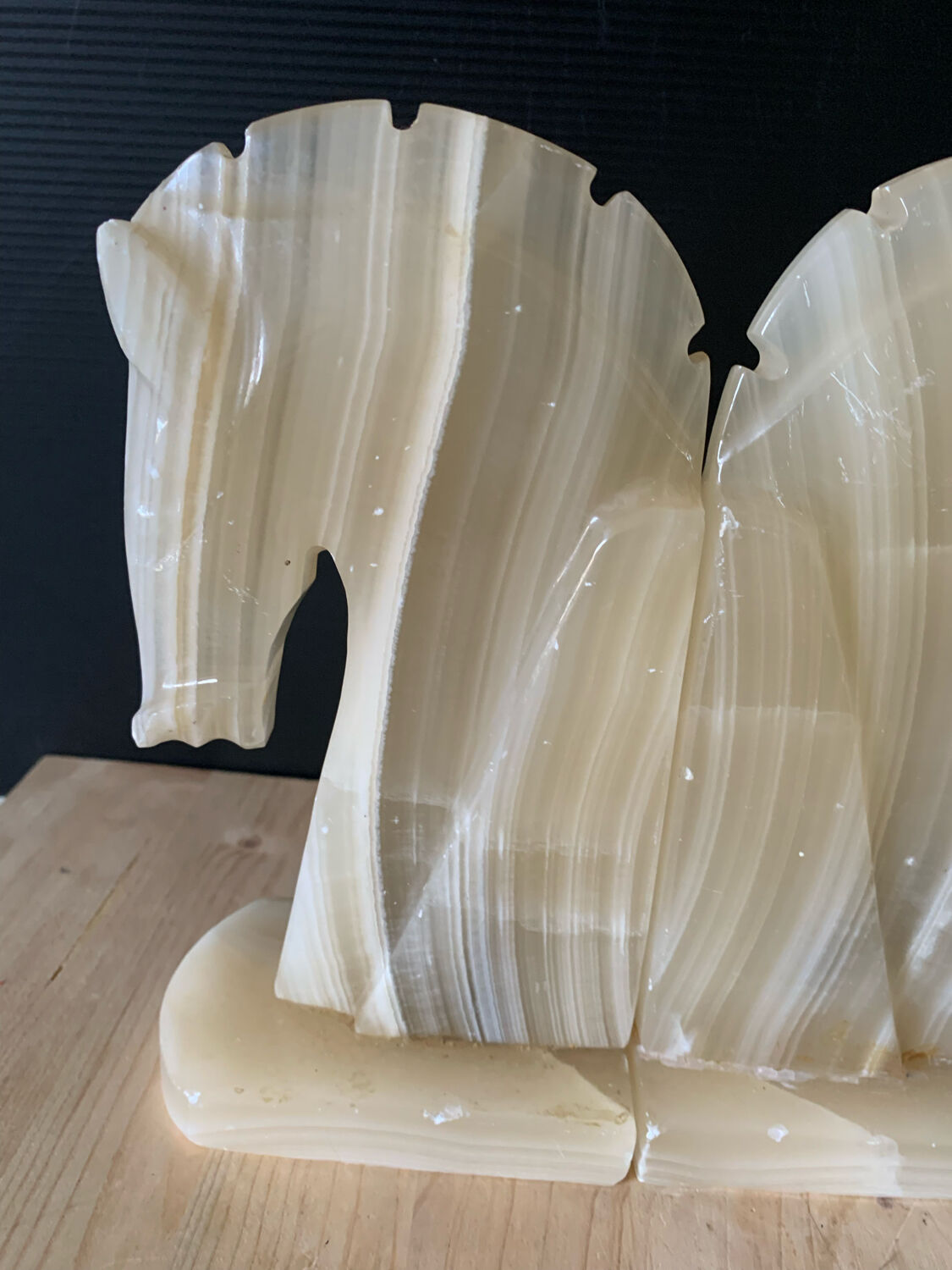 Pair of horse's head bookends