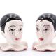 Pierrot porcelain salt shakers, 70s