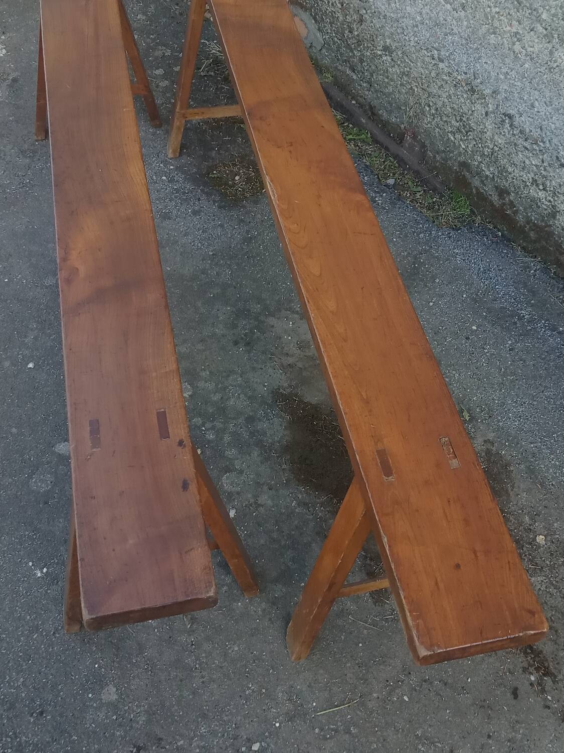 Pair of farm benches 183 cm