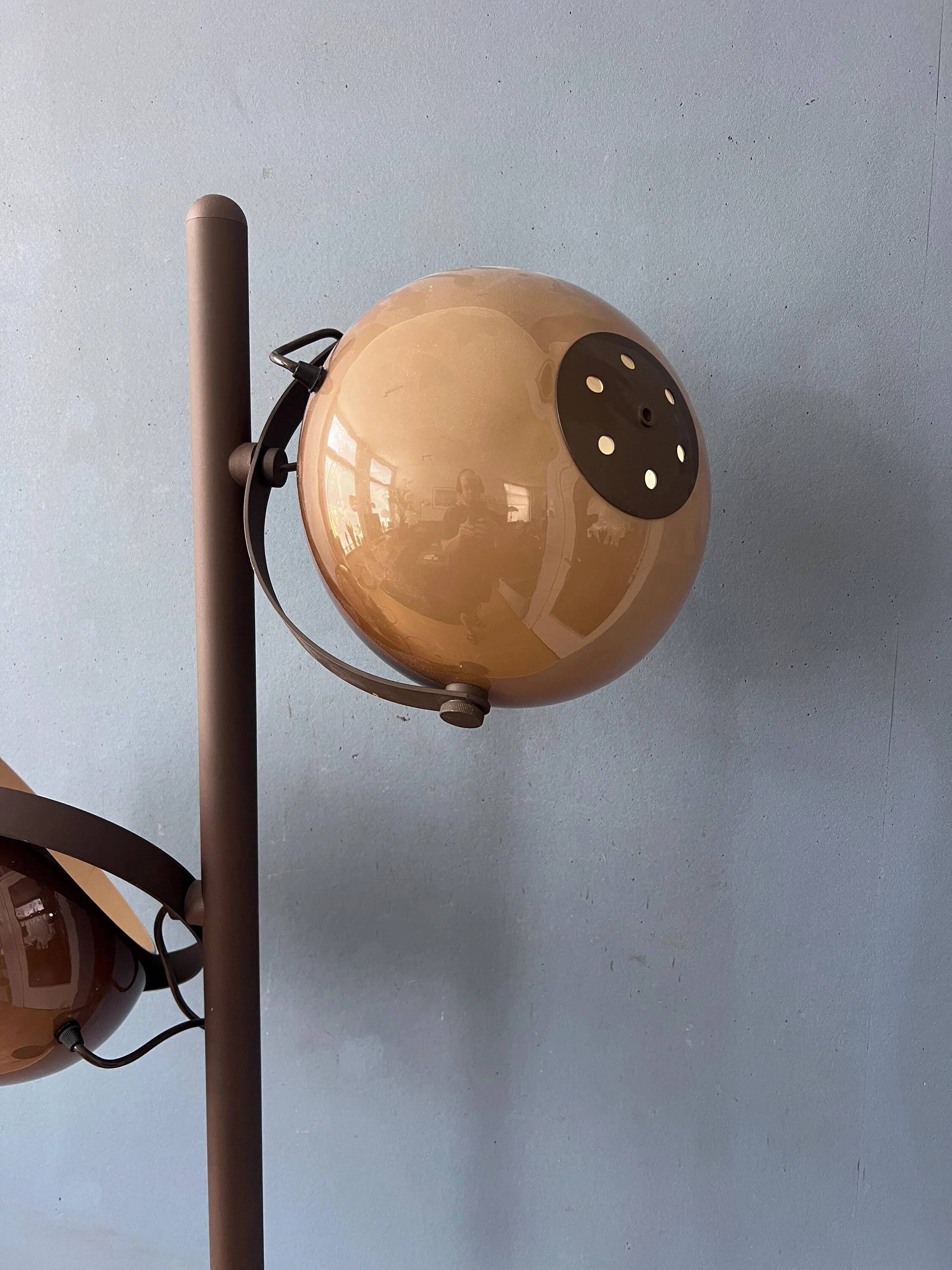 Herda floor lamp - mushroom floor lamp - mid-century brown