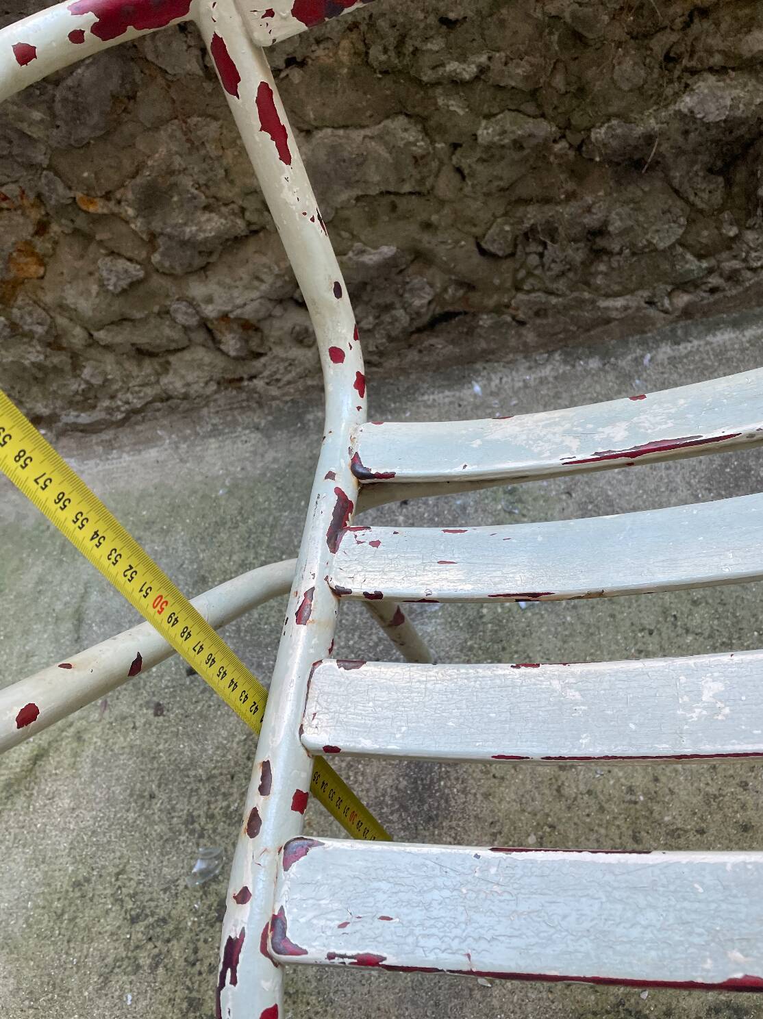 Tolix-style garden armchair