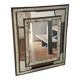 Rare oak mirror with shutters