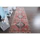 1960s Turkish Hand-Knotted Red Runner Rug 111x391
