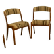 Paire de  chaises gondole Baumann année 60 restaurées.