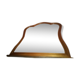 half in varnished chestnut, bevelled glass 92x92cm