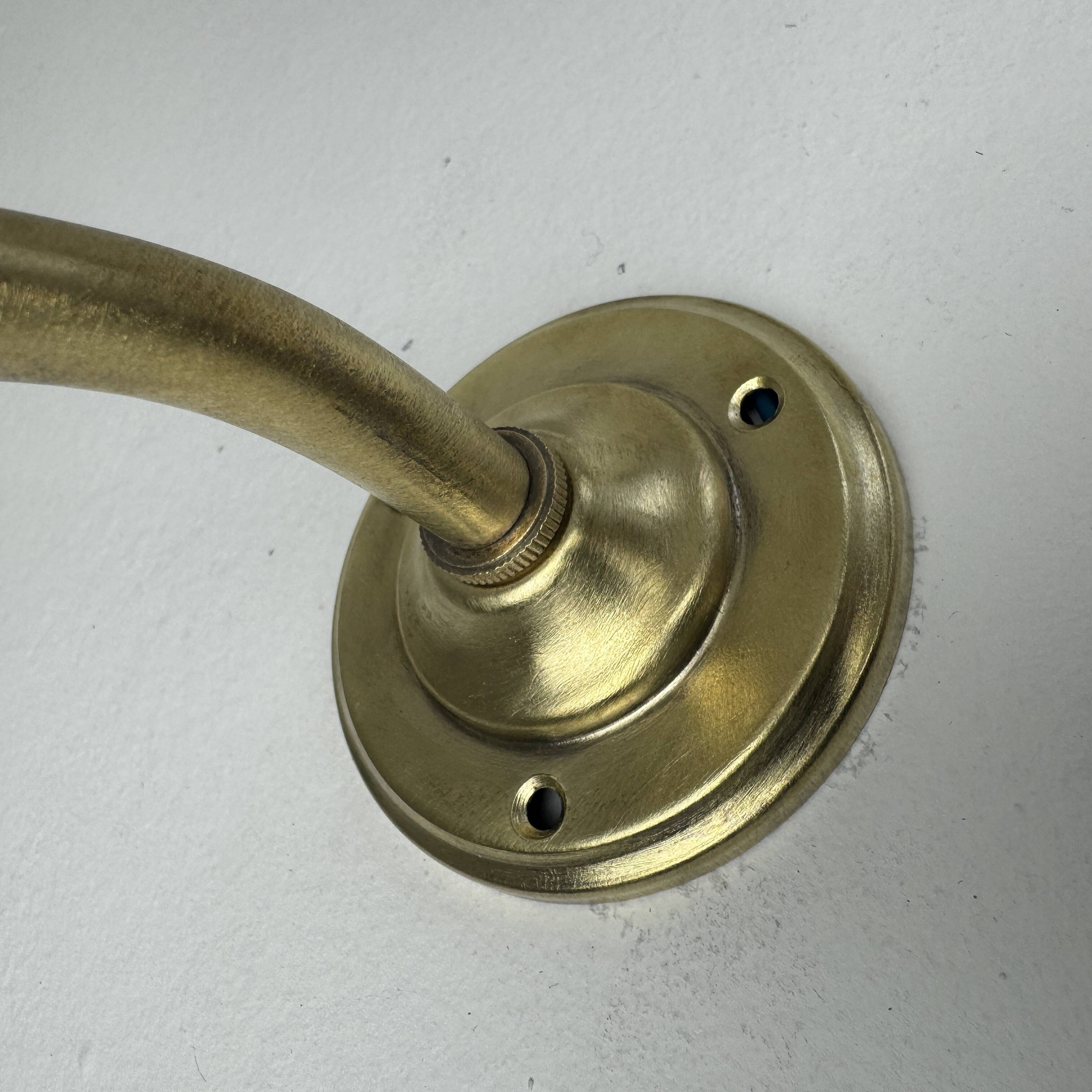 Antique brass and vintage opaline wall light