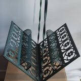 Florentine style metal magazine rack