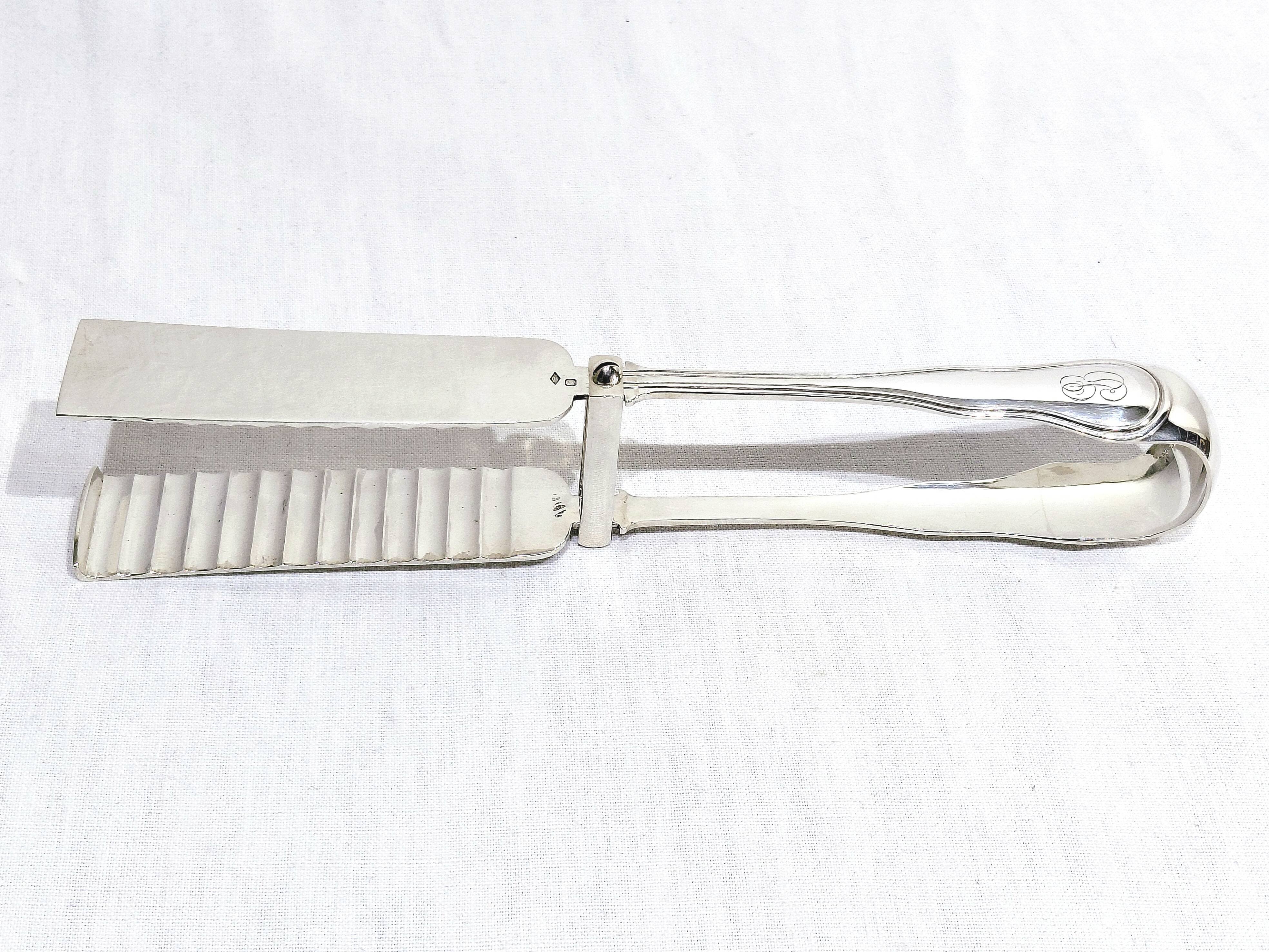 Boulenger - Silver asparagus tongs