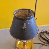 French Brass Bouillotte Lamp, Late 19th Century