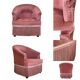 Pink velvet toad armchair 1970