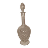 cut crystal wine carafe with a foot from "Lorraine", early 20th century