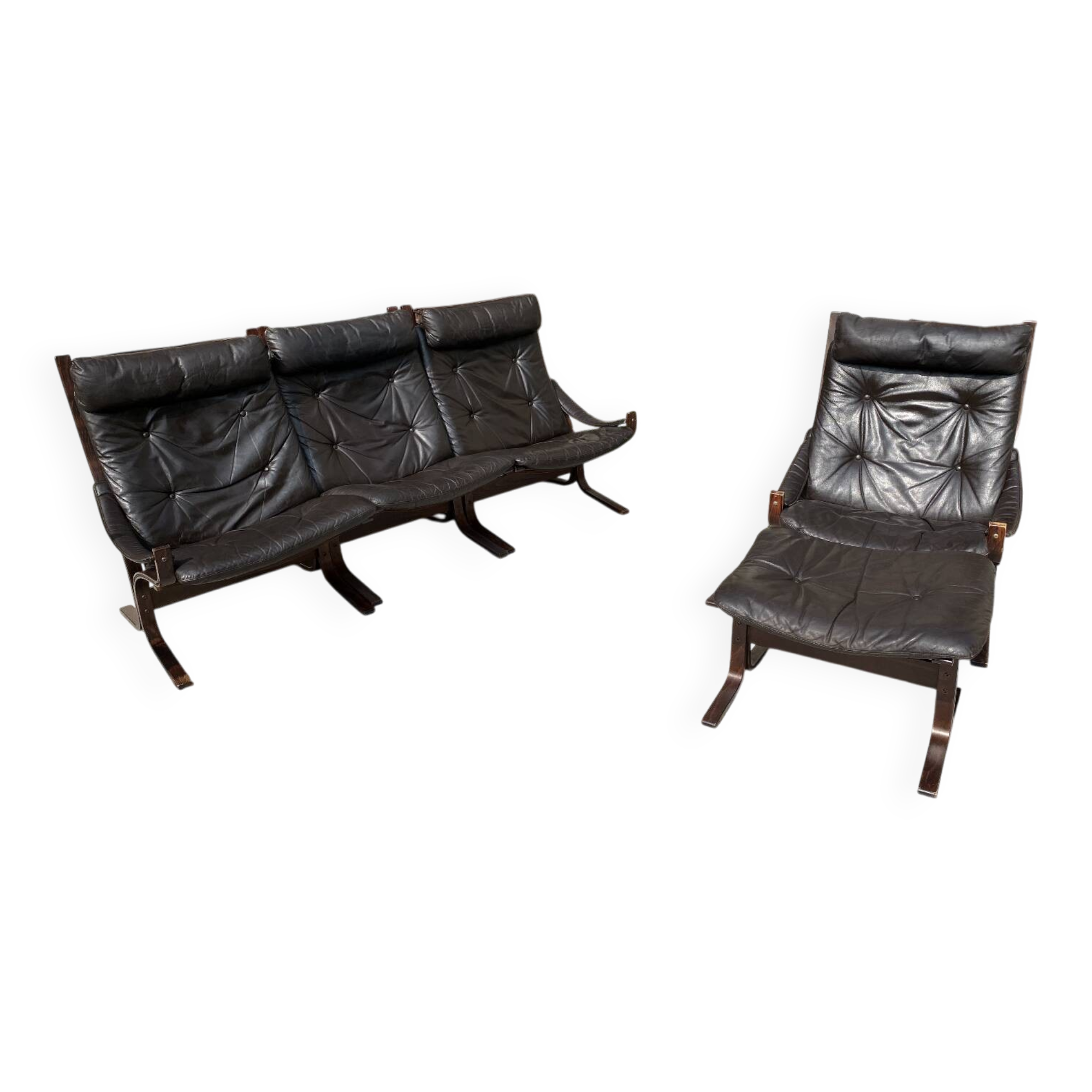 Sofa made of 3 Siesta armchairs
