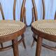 Set of 6 Bentwood Dining Chairs with Cane Seat / Bistro Thonet Style Chairs