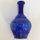 Decorative trio of blue glass vases