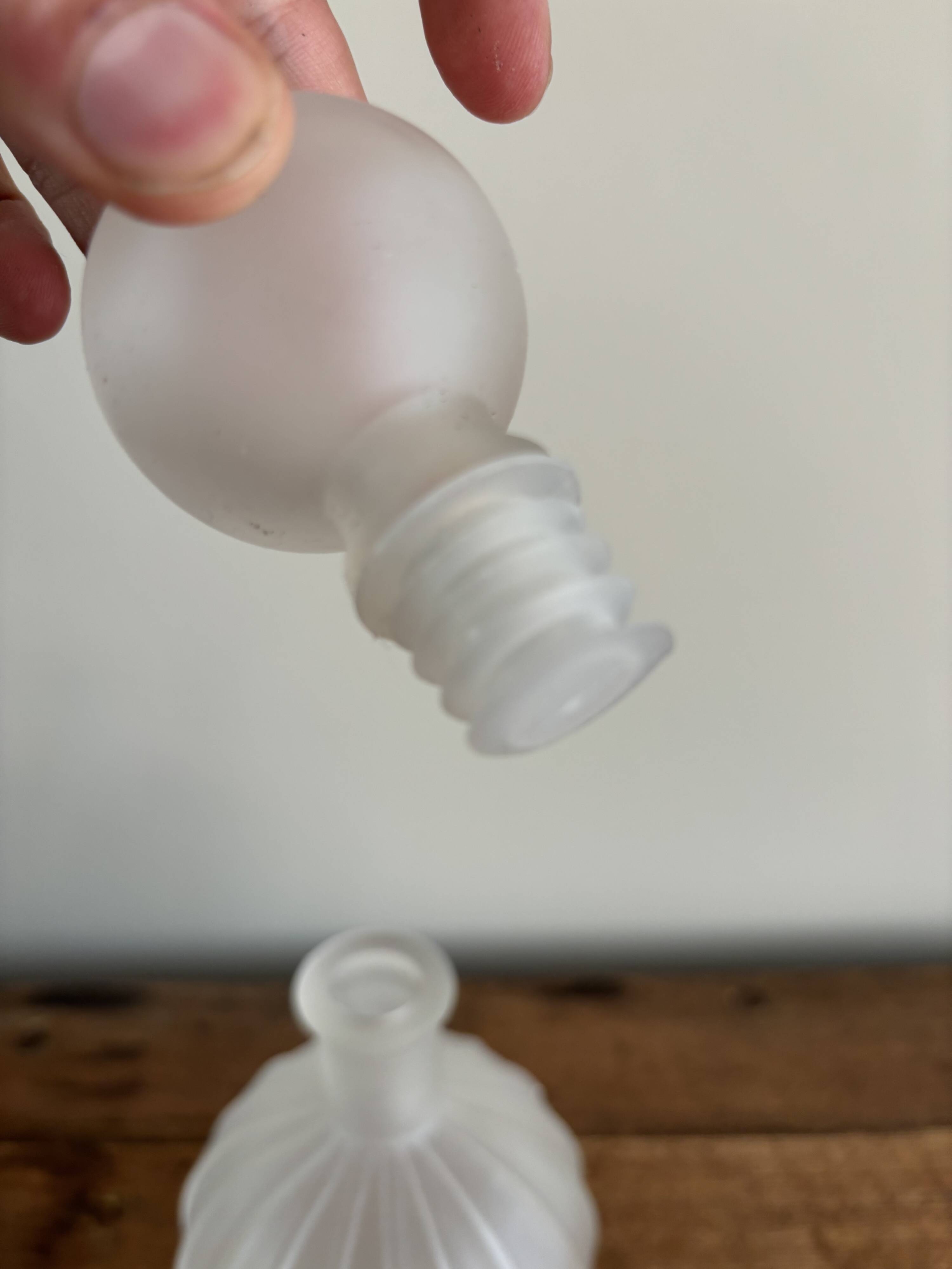 Vintahe Empoli Glass Decanter with Stopper, Italy, 1960s