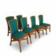 Set of six vintage bamboo and rattan dining chairs