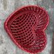 Heart-shaped woven ceramic basket/empty pocket Vallauris 50's