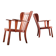Christian E. Hansen pair of Canada easy chairs for Fritz Hansen Denmark 1940