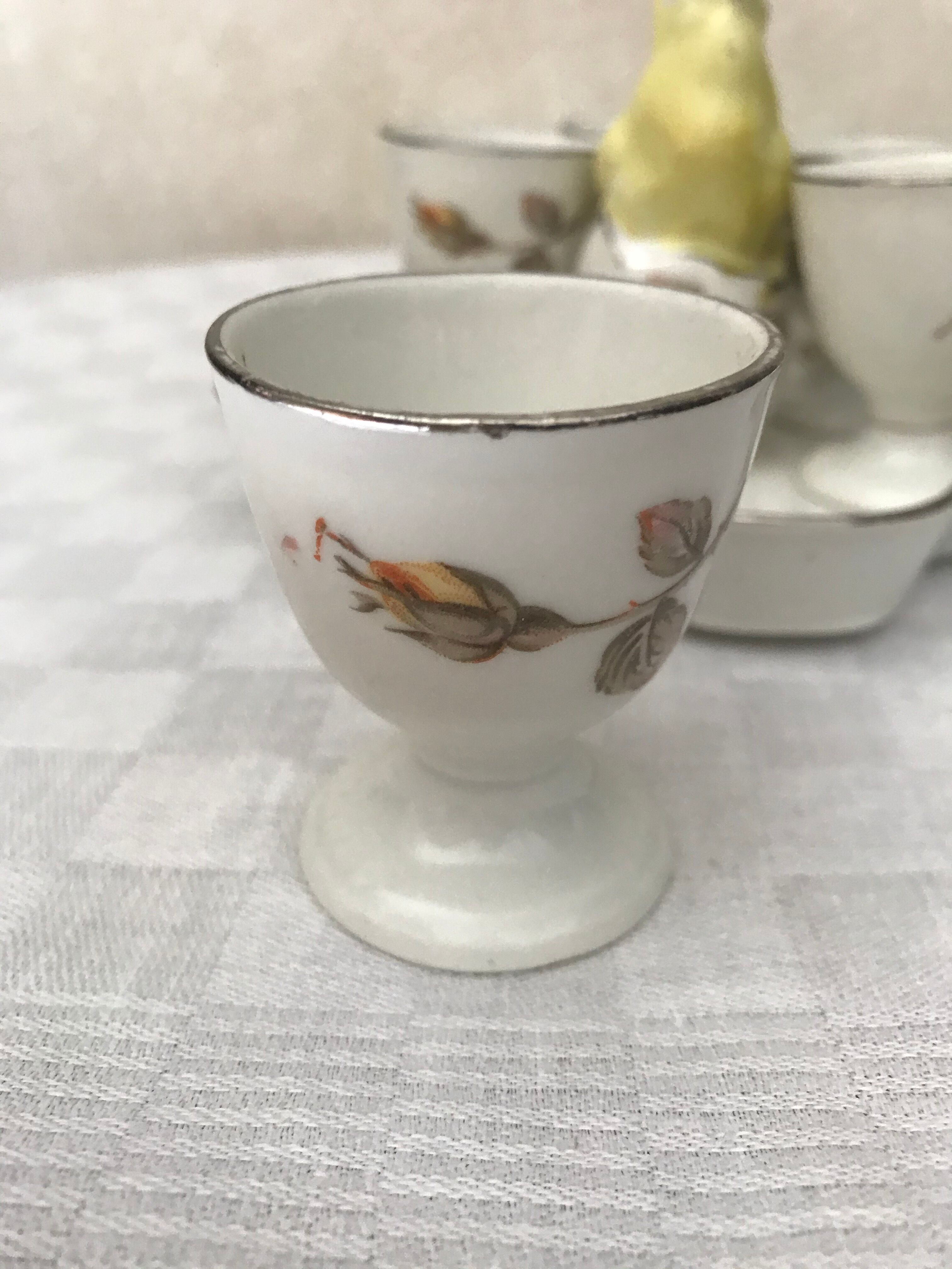 vintage porcelain egg service