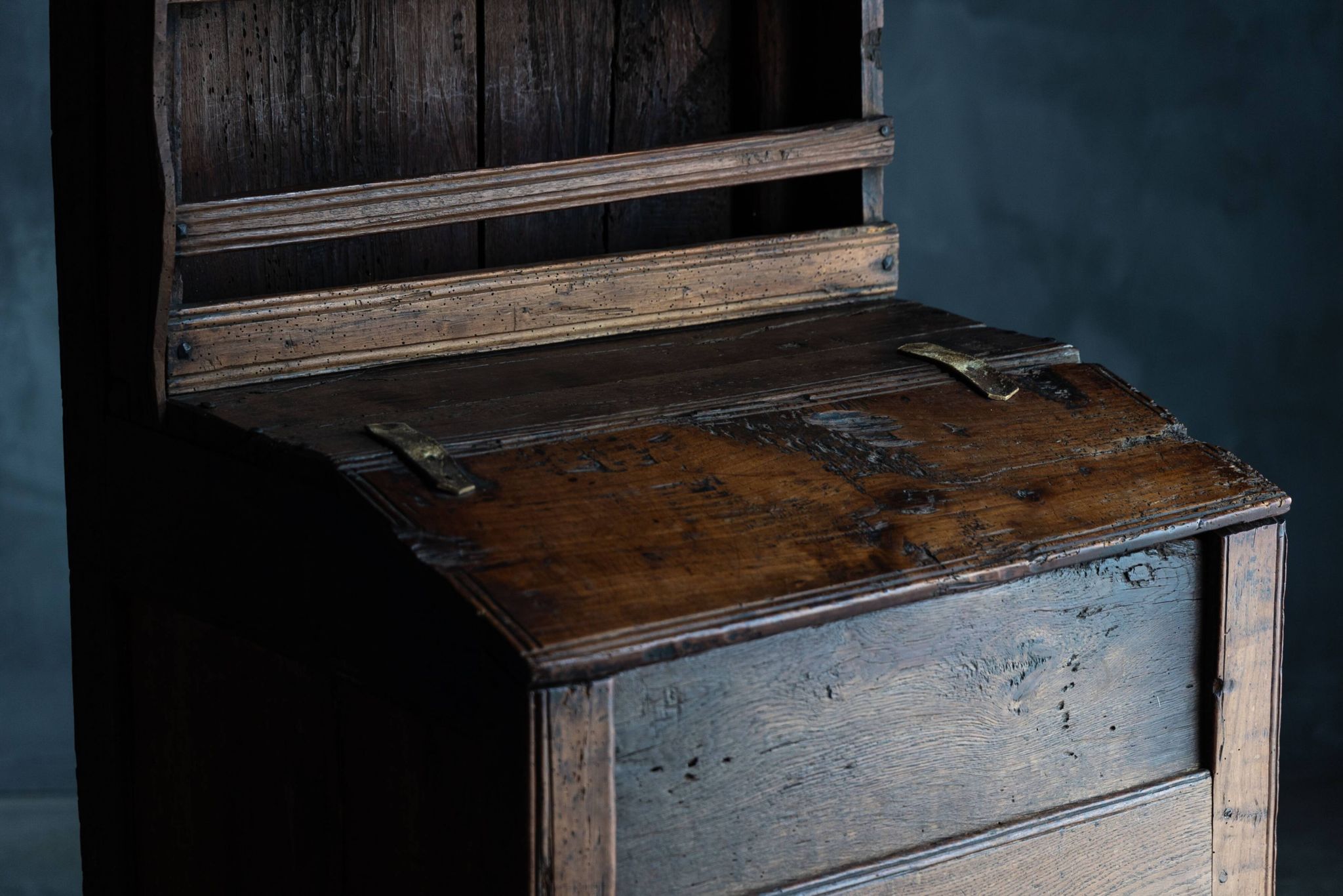 Primitive Folk Art Shelving Cupboard, France, 19th Century