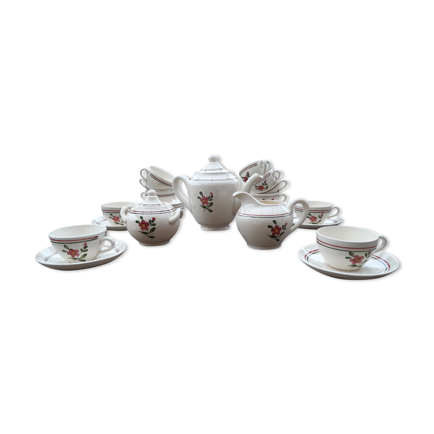 Tea service Sarreguemines "Armelle" 27 pieces