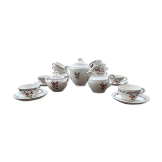 Tea service Sarreguemines "Armelle" 27 pieces