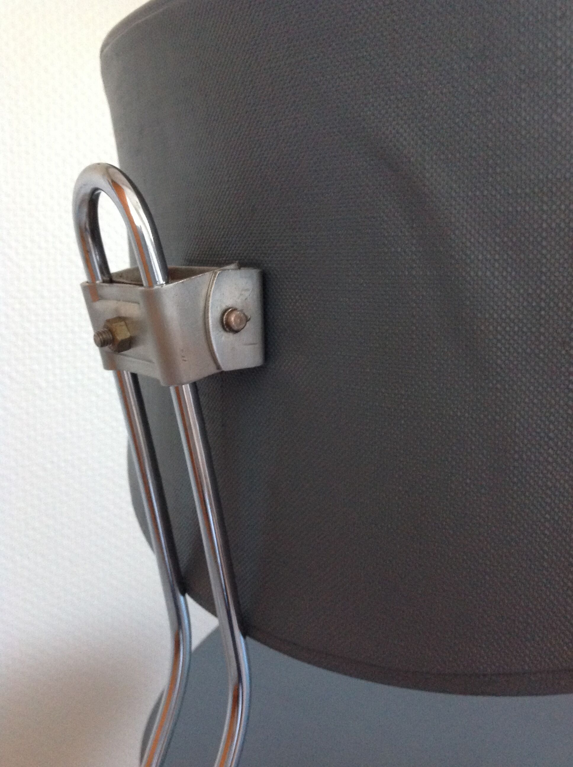 Chrome metal swivel chair industrial/vintage style 50s-60s