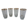 4 vintage water glasses