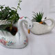 Cache pot cygne 80s