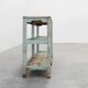 Industrial console with patina of old layers of paint, France ca. 1900