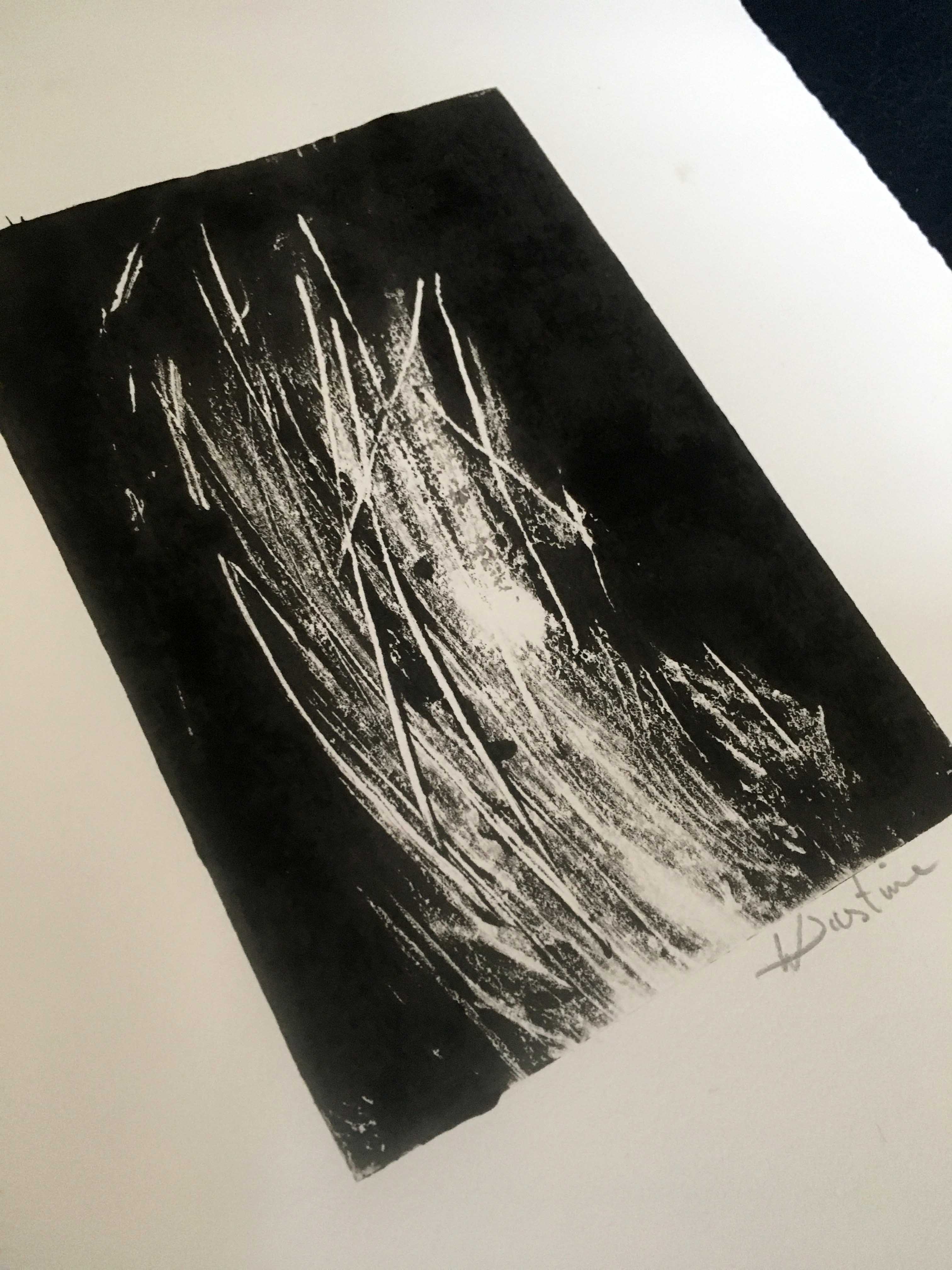Painting on paper monotype