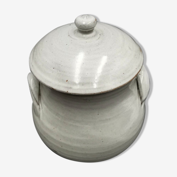 Roger Jacques eared stoneware pot