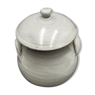 Roger Jacques eared stoneware pot