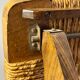 Folding armchair with woven seat – vintage French design