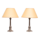 Laura Ashley pair Colum nickel table lamps
