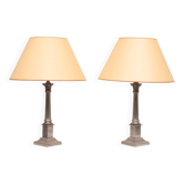 Paire de lampes de table en nickel Colum de Laura Ashley